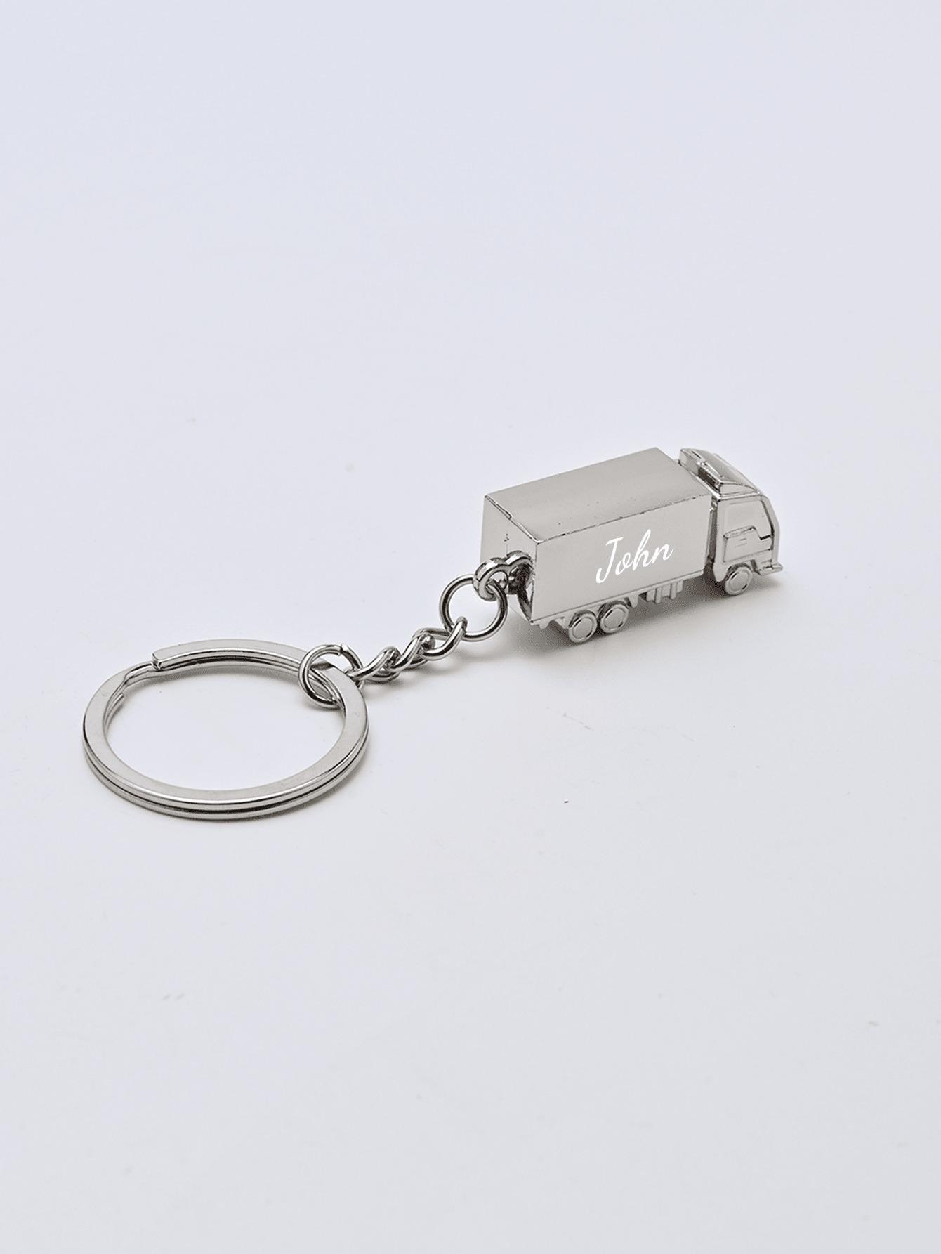 Custom Text Creative Truck Key Chain, Cartoon Metal Key Chain